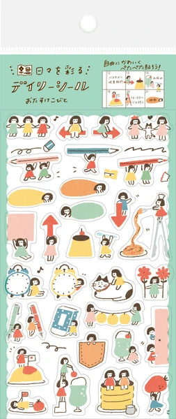 Furukawa Shiko Daily Planner Watashi-Biyori Sticker: Pencils