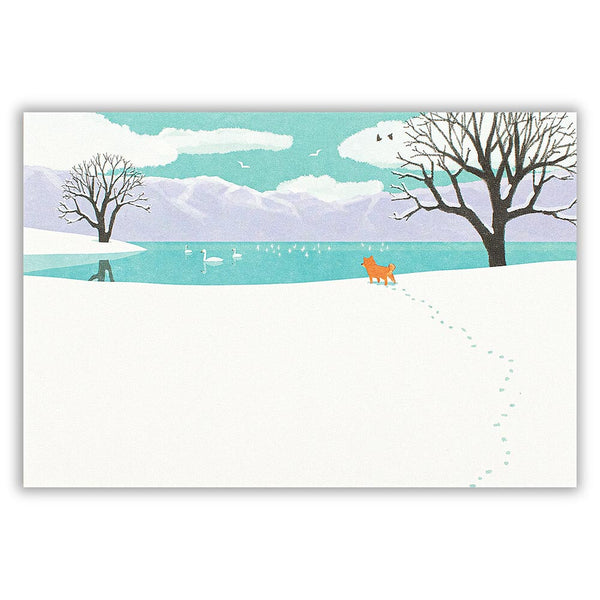 Ryuki Fukao Postcard: Winter and Grass