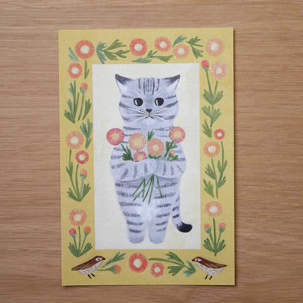 4legs Cats in Picture Books Postcard: Sabatura