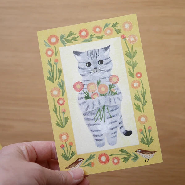 4legs Cats in Picture Books Postcard:  Sabatura
