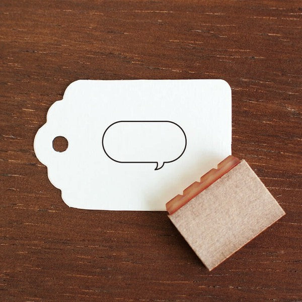 Stamp Marche: Vertical Speech Bubble