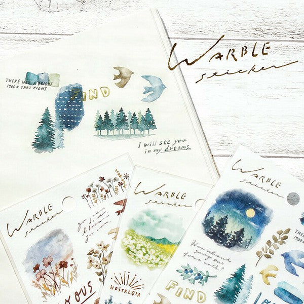 Mind Wave Warble Sticker: Pink Flowers