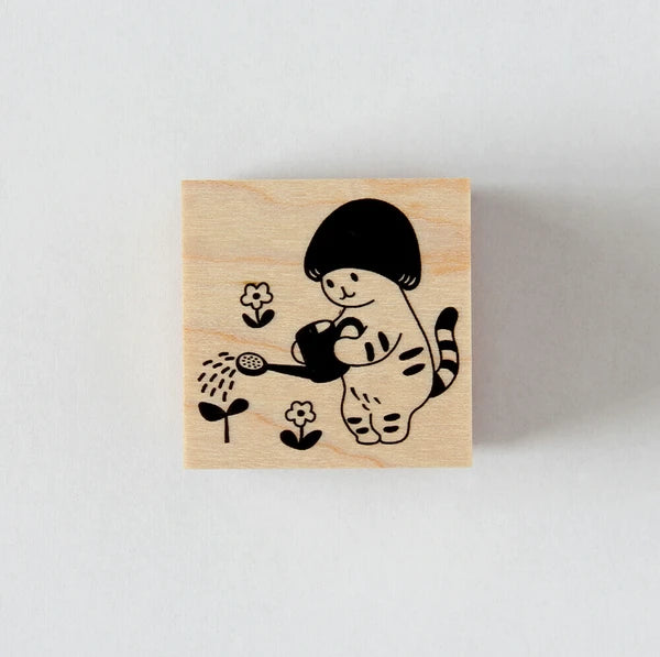 4legs Mushroom Cat Stamp: Gardening