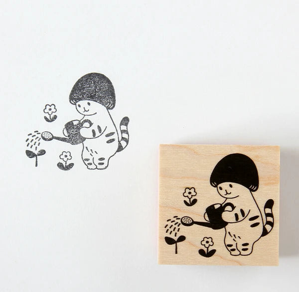 4legs Mushroom Cat Stamp: Gardening