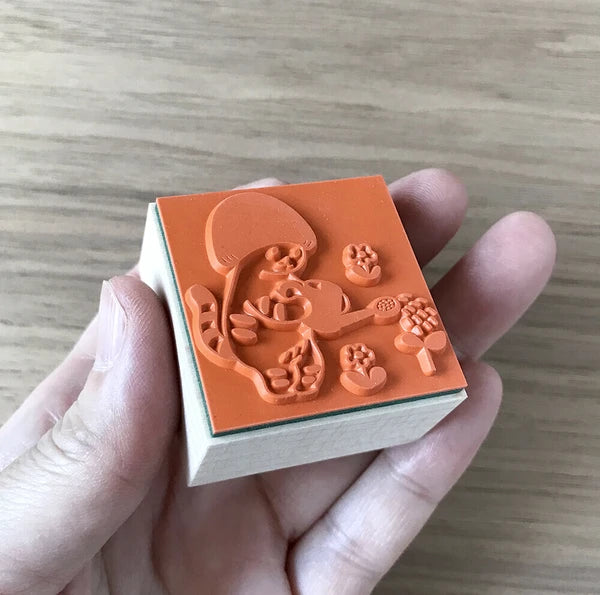 4legs Mushroom Cat Stamp: Gardening