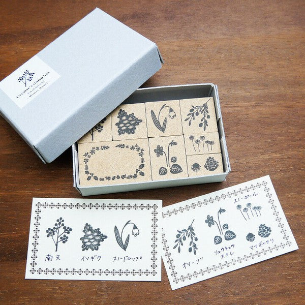 Stamp Marche x Emi Nakano Stamp Box: Winter Flowers and Flowers