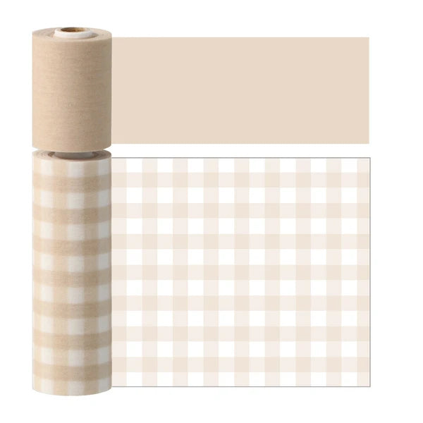 masté Perforated Washi Tape (2 piece): Beige Check