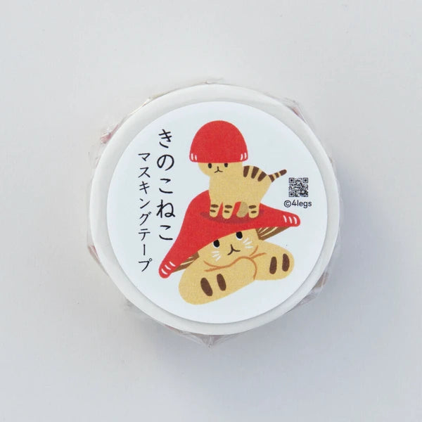4legs Mushroom cat Washi Tape: Mushroom Cat