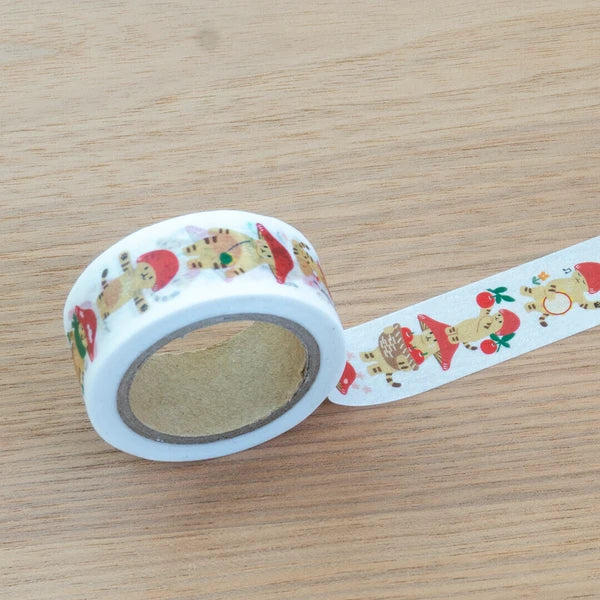 4legs Mushroom cat Washi Tape: Mushroom Cat