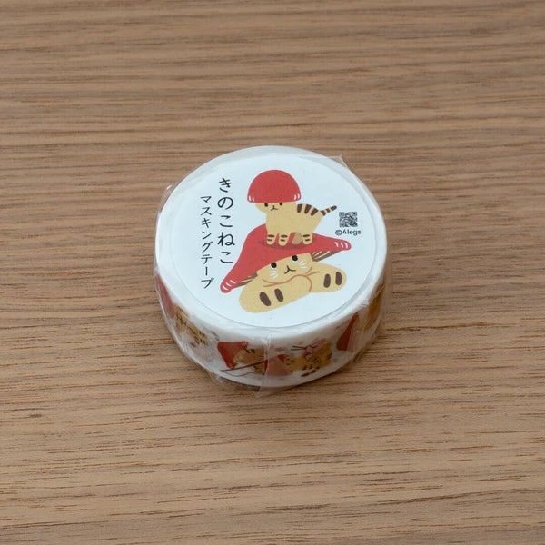 4legs Mushroom cat Washi Tape: Mushroom Cat