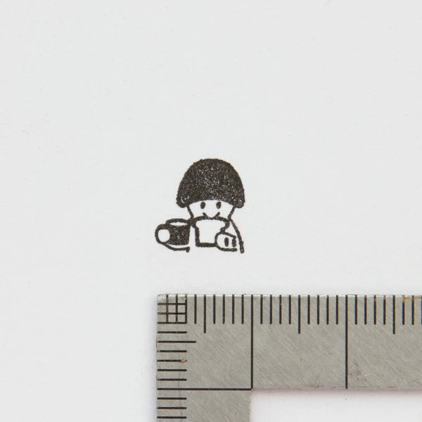 4legs Mushroom Cat Mini Stamp: Breakfast