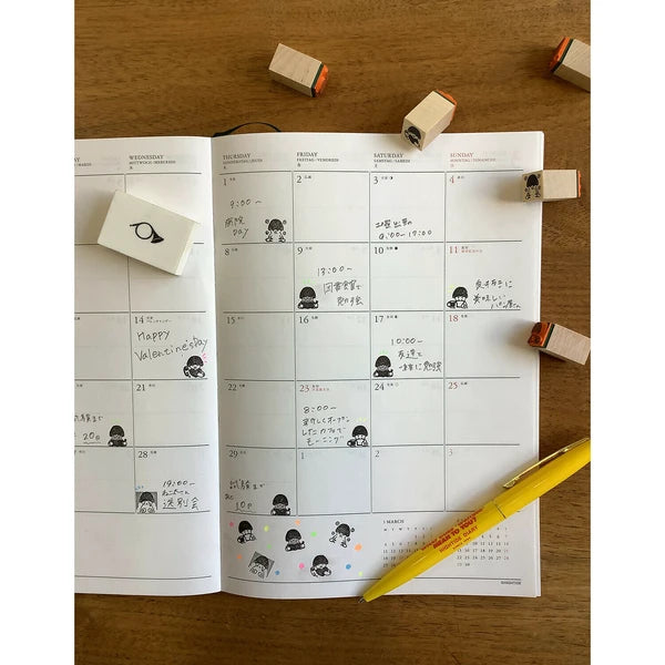 4legs Mushroom Cat Mini Stamp: Breakfast