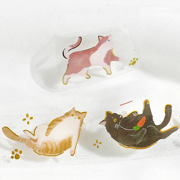 BGM Life Clear Washi Tape: Cat Play