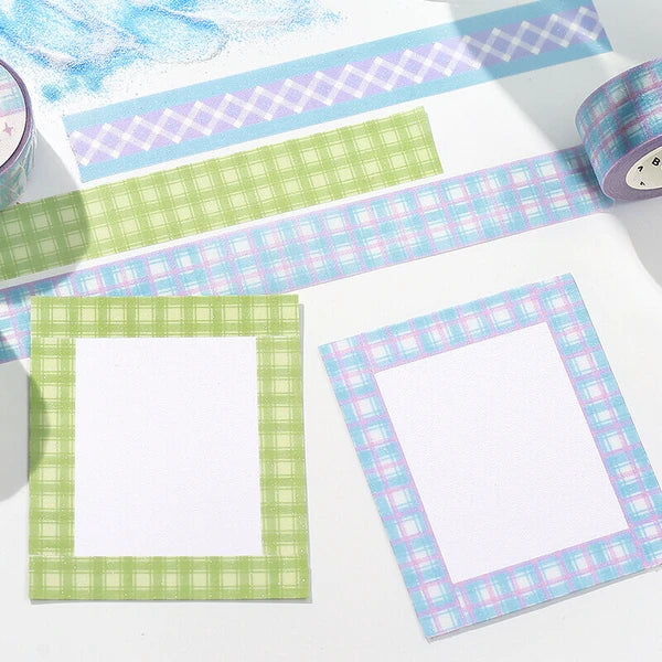 BGM Sugar Washi Tape Check Pattern: Green Tea