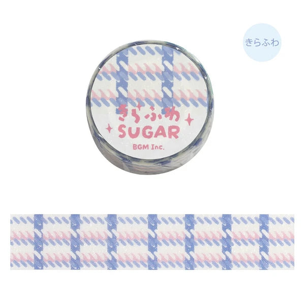 BGM Sugar Washi Tape Check Pattern: Yogurt