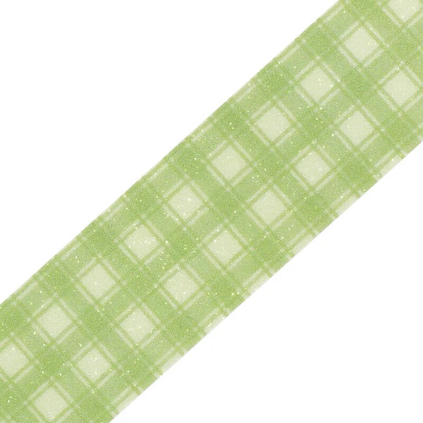 BGM Sugar Washi Tape Check Pattern: Green Tea