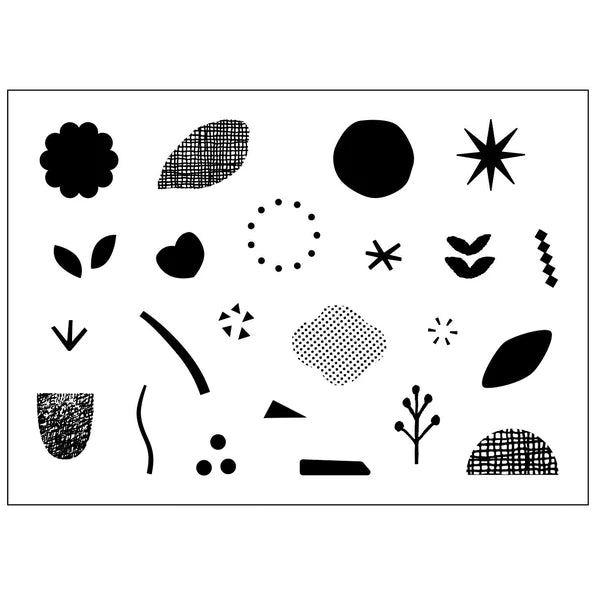 Mizushima JIZAI Clear Pocket Stamp: Flowers