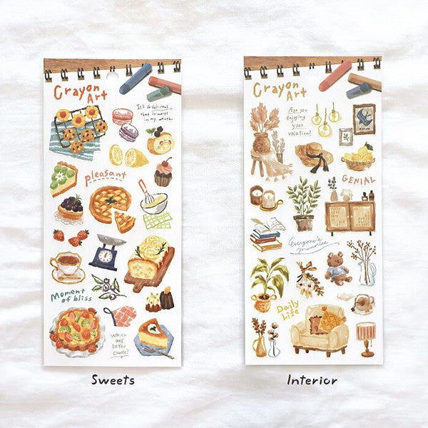 Mind Wave Crayon Art Sticker: Sweets