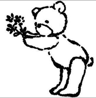 TONIKAKU HOKKAIDO x MA7 Stamp: Flower bouquet chibi bear