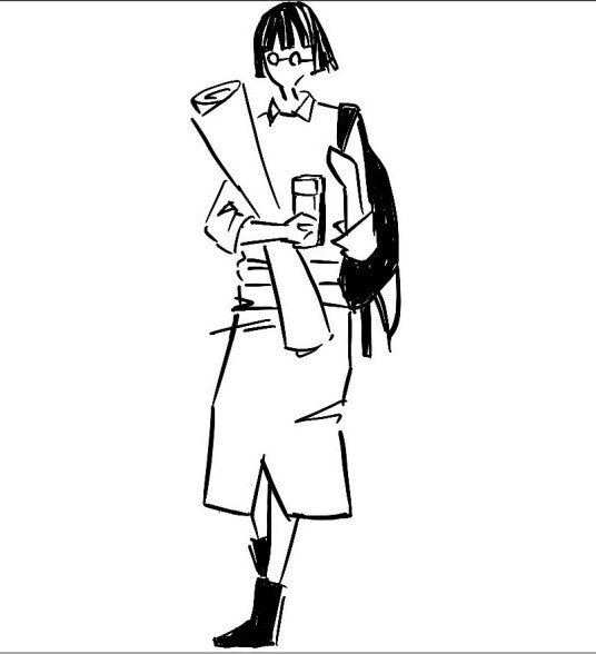 TONIKAKU HOKKAIDO x MA7 Stamp: Outside work Fumiko