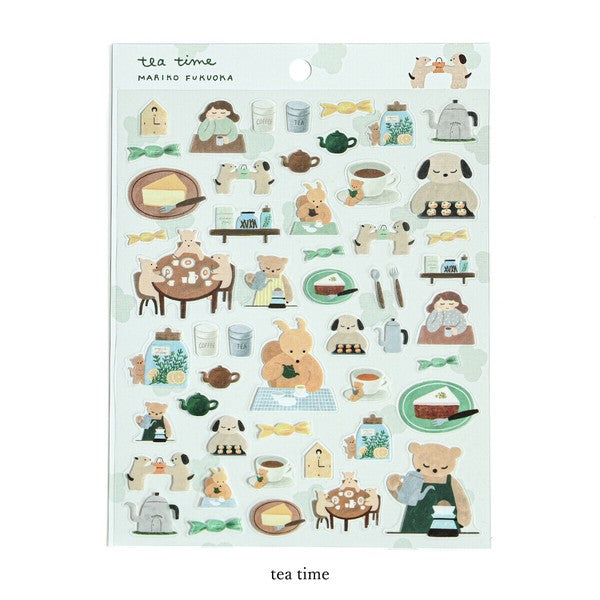 Cozyca x Mariko Fukuoka Sticker: Tea Time