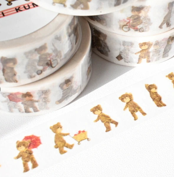 TONIKAKU HOKKAIDO x MA7 Washi Tape: Chibikuma Mustache