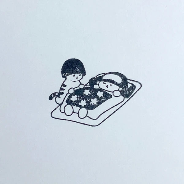 4legs Mushroom Cat Stamp: Caught Cold