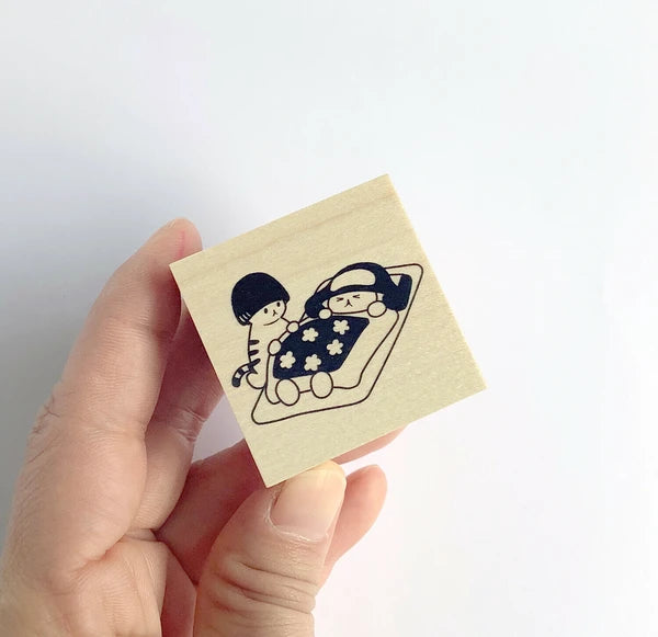 4legs Mushroom Cat Stamp: Caught Cold