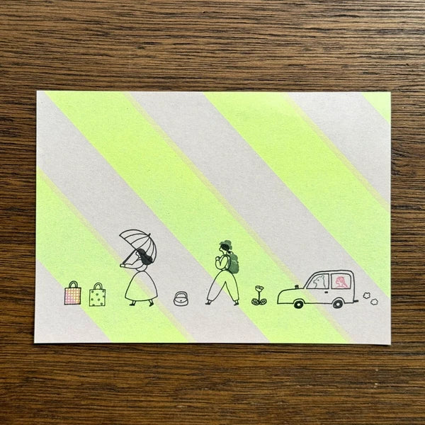 Mizushima x Necktie JIZAI Clear Pocket Stamp: On the Go