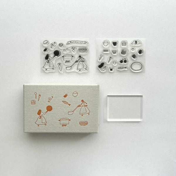 Mizushima x Necktie JIZAI Clear Stamp Set: Everyday Meals