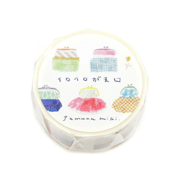 Kamiiso Sansyo x Miki Tamura Washi Tape: Iroilo Gamaguchi