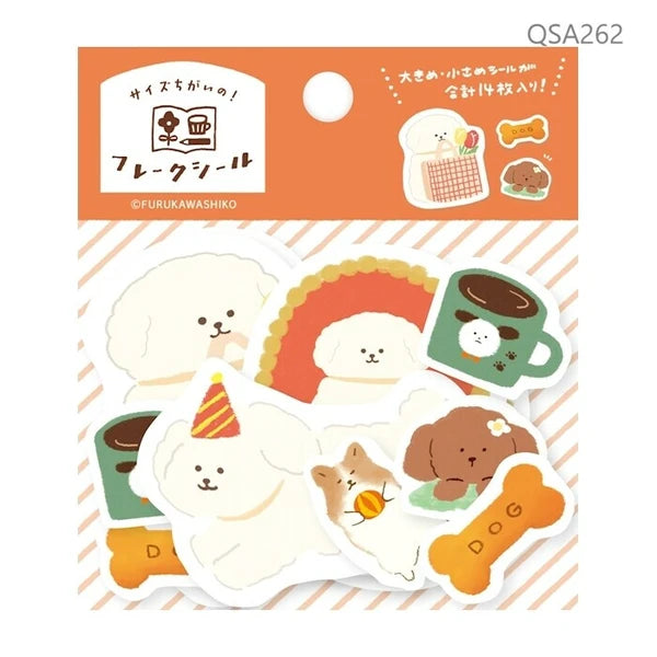 Furukawa Shiko Watashi-biyori Flake Sticker: Canine