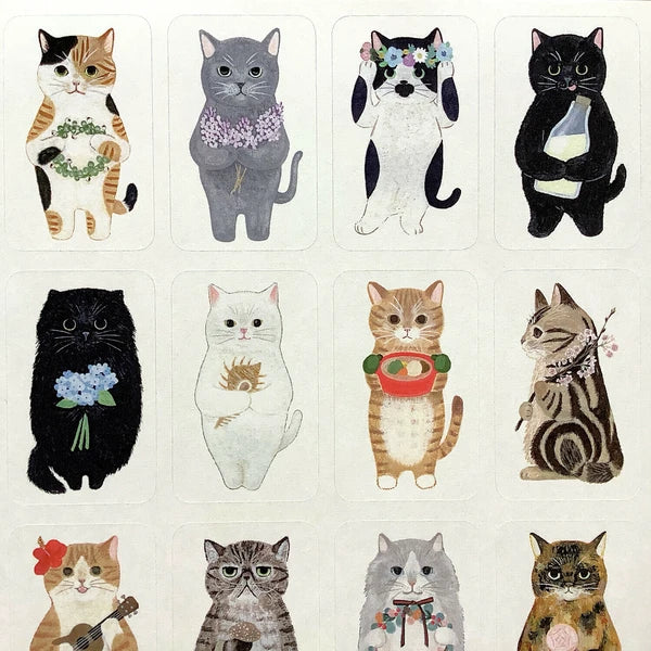 4legs Cat in Picture Book Sticker: Cats (set A)