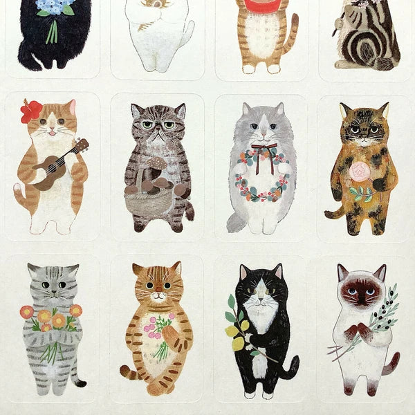 4legs Cat in Picture Book Sticker: Cats (set A)