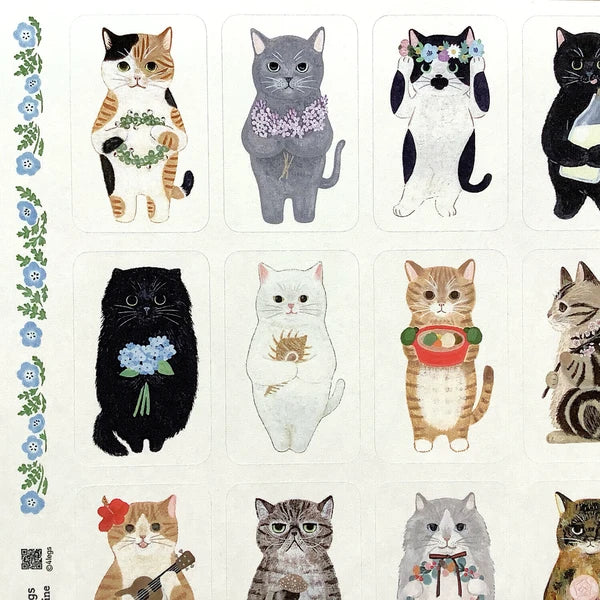 4legs Cat in Picture Book Sticker: Cats (set A)