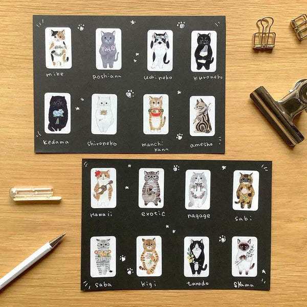 4legs Cat in Picture Book Sticker: Cats (set A)