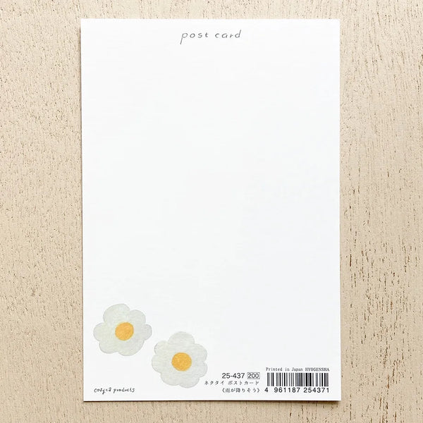 Cozyca x Necktie Foil-Stamped Postcard: About to Rain