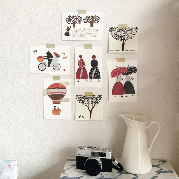 Cozyca x Necktie Foil-Stamped Postcard: About to Rain