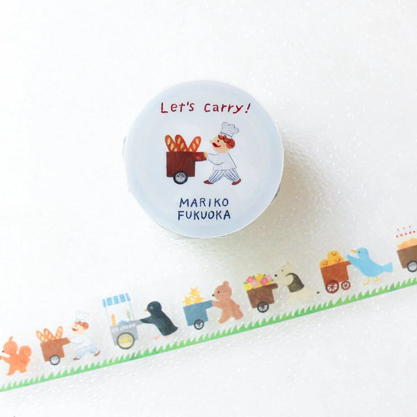 Cozyca x Mariko Fukuoka Clear Washi Tape: Let's Carry