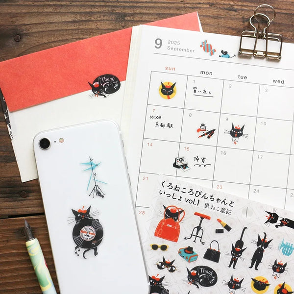 Cozyca x Kuroneko Takumi Sticker: Kuronekorobin-chan to Issho vol.1