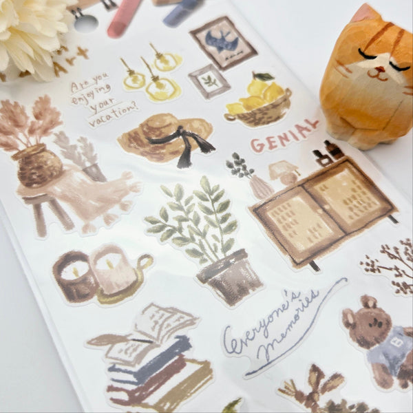 Mind Wave Crayon Art Sticker: Interior