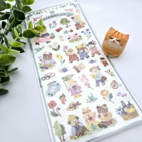 Mind Wave Merry Friends Sticker: Exploration of Rabbits