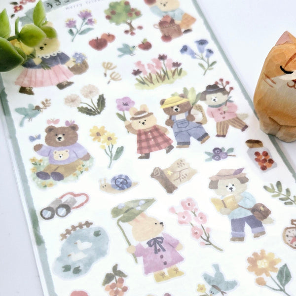 Mind Wave Merry Friends Sticker: Exploration of Rabbits