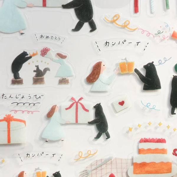 Cozyca x Necktie Clear Sticker: Birthday