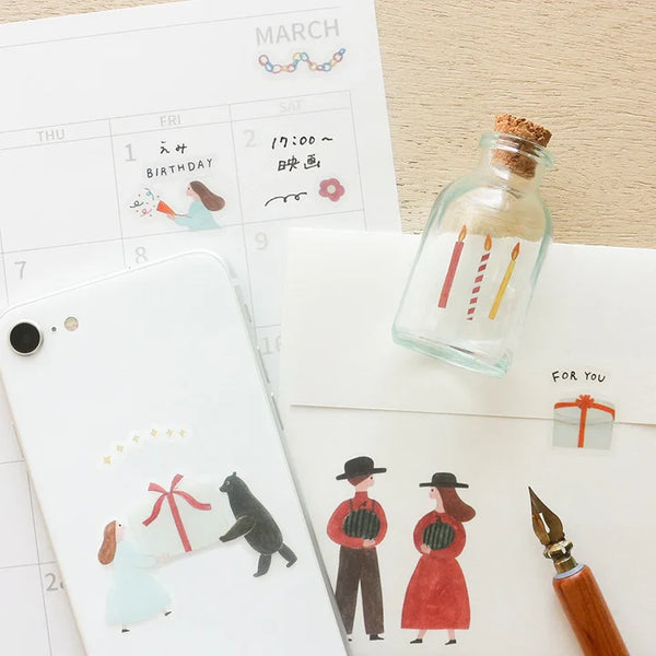 Cozyca x Necktie Clear Sticker: Birthday