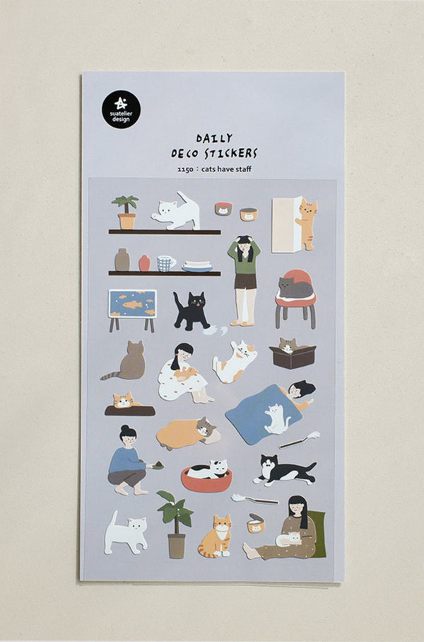 Suatelier Design x Daily Deco Sticker: Cats have Staff
