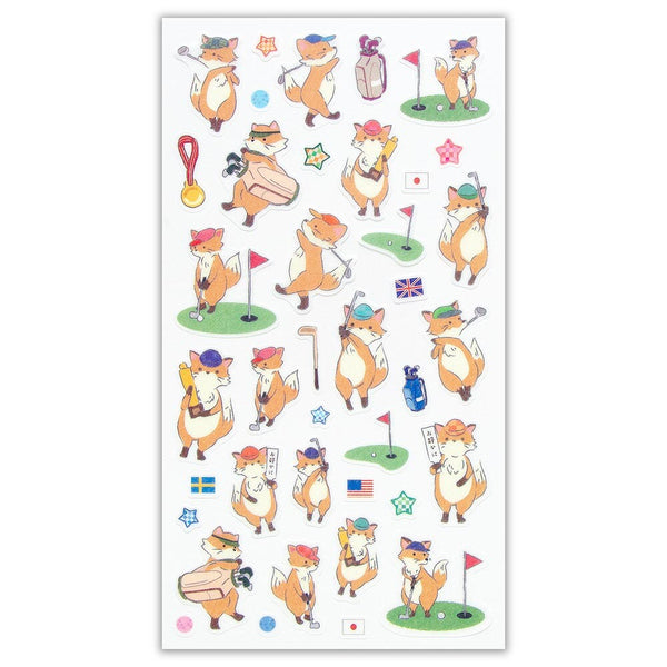 Sports Seal Sticker: Fox Golf