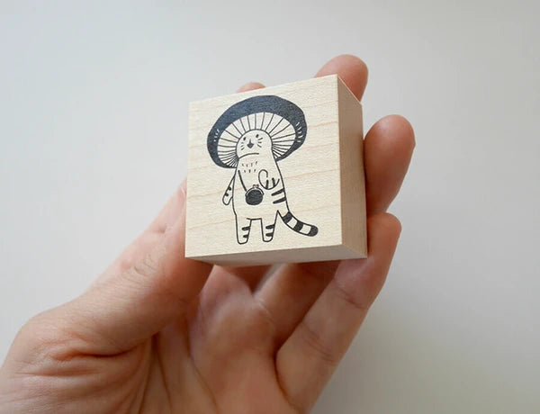 4legs Mushroom Cat Stamp: Good Thing Happened