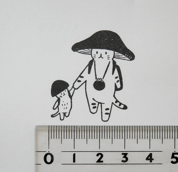 4legs Mushroom Cat Stamp: Nakayoshi