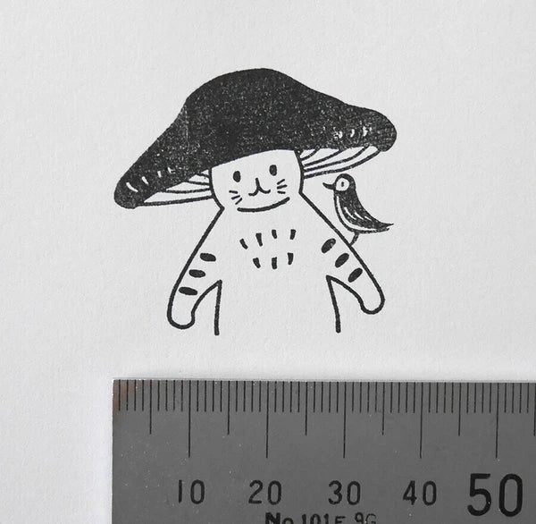 4leg Mushroom Cat Stamp: Hello!